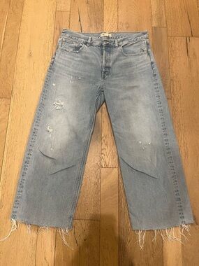 Madewell low slung baggy crop jeans in foster wash